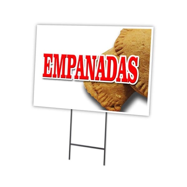 Empanadas Yard Sign & Stake outdoor plastic coroplast window, C-1824 Empanadas